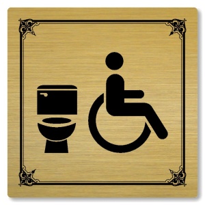 WC invalidé, 100x100mm, zlatá, Nebraska